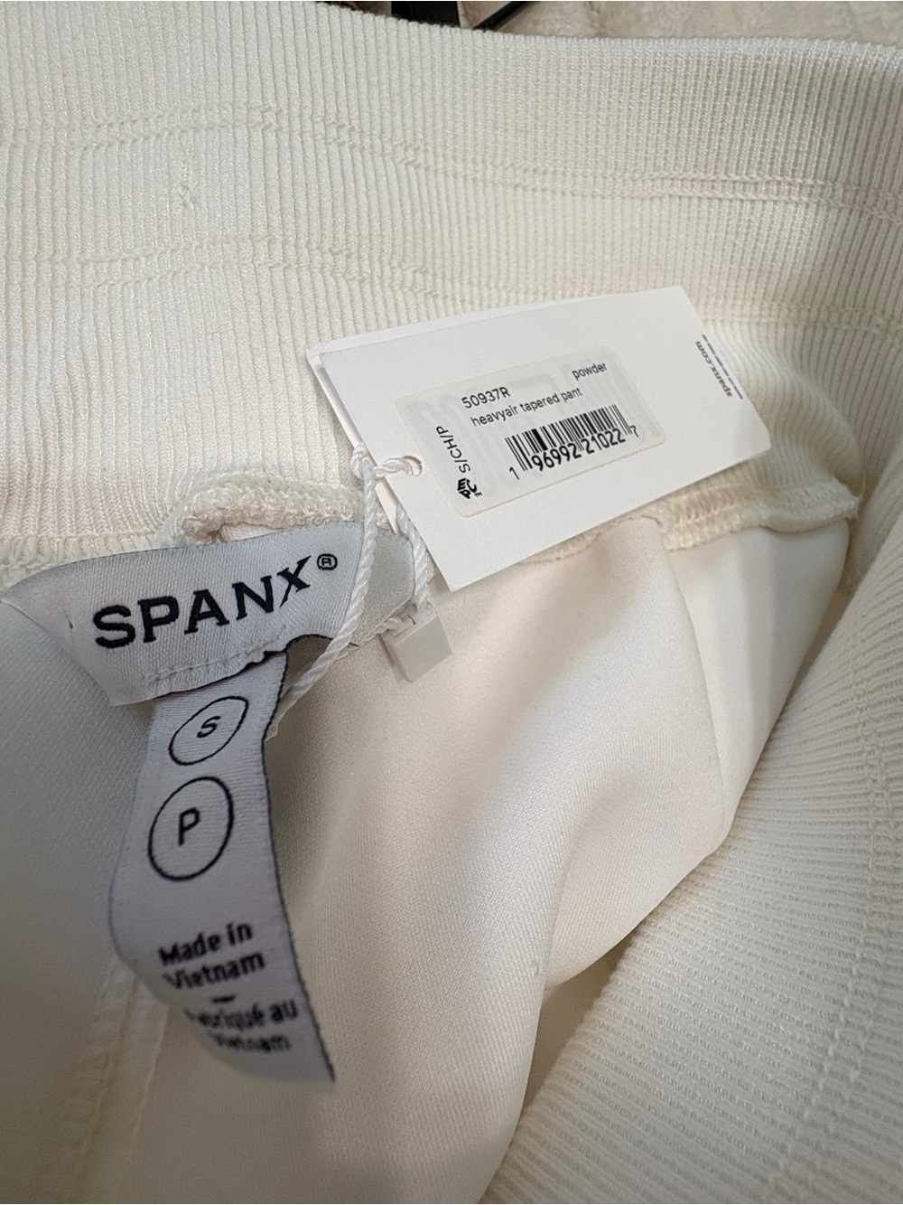 SPANX AirEssentials Luxe Tapered Pants Powder Ivory NWT Size S - Picture 10 of 12